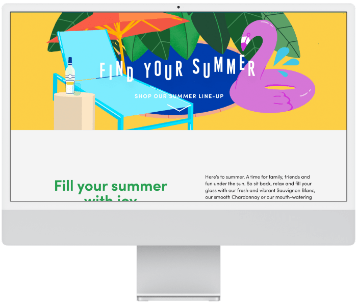 Rombauer Website on an iMac